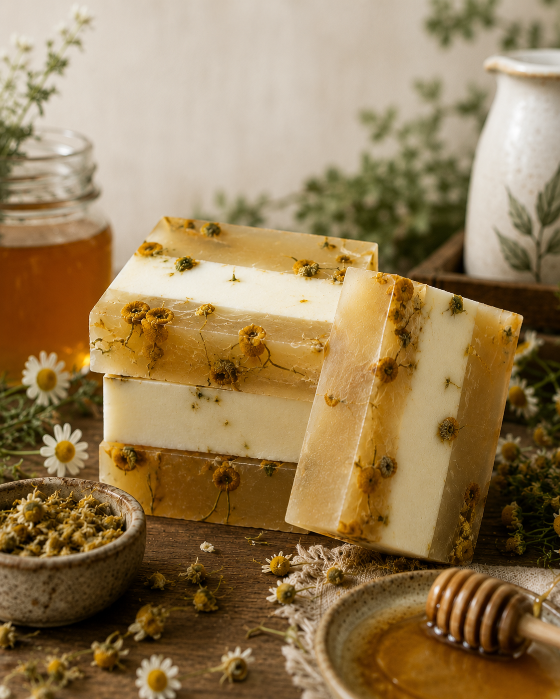 Goat Milk, Honey & Chamomile Soap